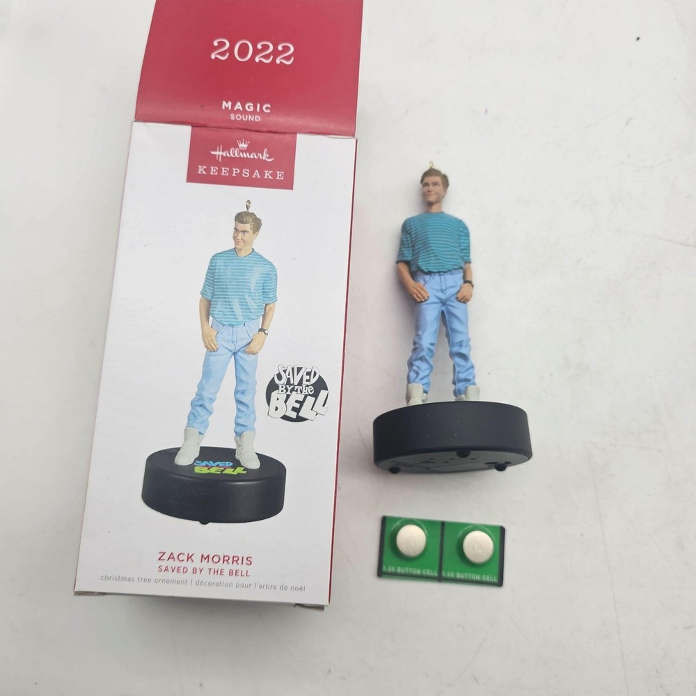2022 Hallmark Zack Morris Saved by the Bell Magic Sound Keepsake Ornament w Box
